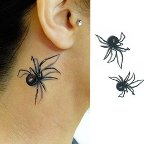 Spider Pattern Removable Waterproof Body Art Temporary Tattoo Sticker Decal Body Arm Fake Tatoos