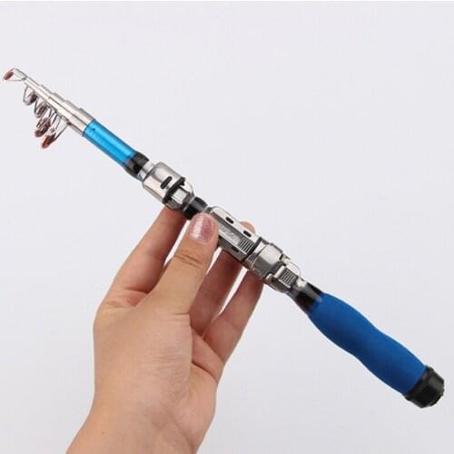 Telescopic Pole 1.0M 1.2M 1.5M 1.7M 1.9M 2.1M 2.3M Portable Travel Sea Fishing Spinning Rod Fishing Rod Glass Fiber Fishing