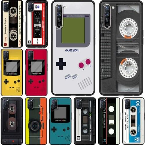 Vintage Tape Camera Gameboy Silicone Phone Case For Oppo A9 2020 A52 A53 Find X2Lite X2 Reno3 Reno4 Pro 5G Ace F11 Fundas Cover