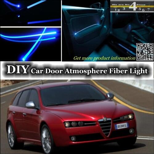 Interior Ambient Light Tuning Atmosphere Fiber Optic Band Lights For Alfa Romeo 164 / 168 AR Inside Door Panel illumination