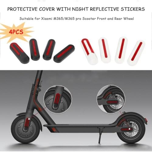 Electric Scooter Front Rear Wheel Protective Covers with Reflective Stickers for Xiaomi Mijia M365 M365 Pro Scooter Accessories