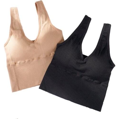 New explosions Korean lingerie girl camisole V-neck without rims Comfortable and breathable push up bra women underwear