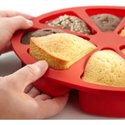 1pc Silicone Baking Cake Mold Silicone Bakeware Baking Food Mold 8 Points Scone Cake Home Used In Microwave Baking Mold Tool
