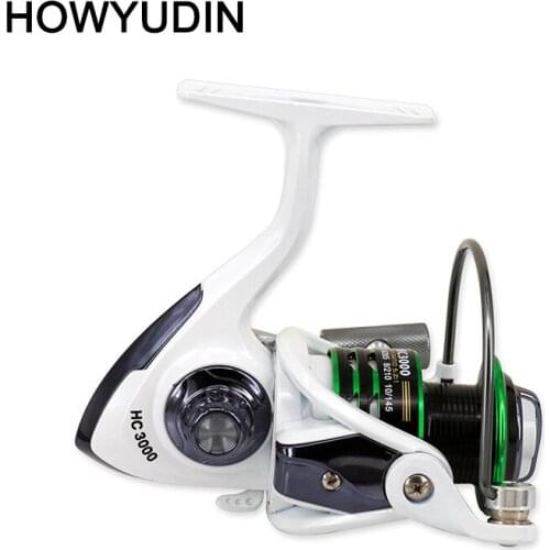 12+1BB HC1000-7000 Spinning Reel Without Clearance Carretilha Smooth Handle Fishing Reel Two Color Cup Fishing Reels Molinete