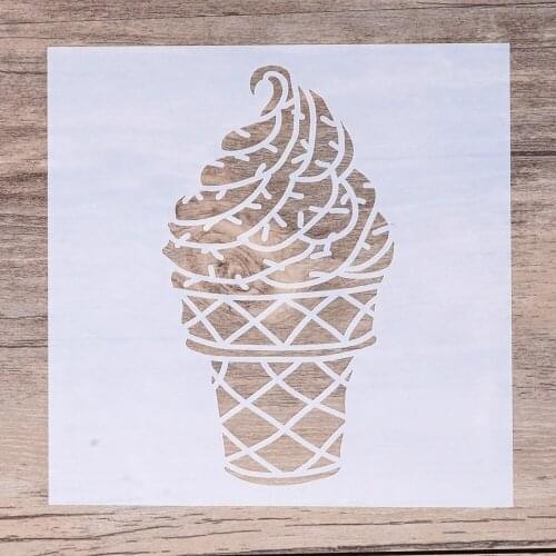 13 cm DIY Craft Layering Icecream Stencils For Walls Painting Scrapbooking Stamping Album Decorative Embossing Paper Cards