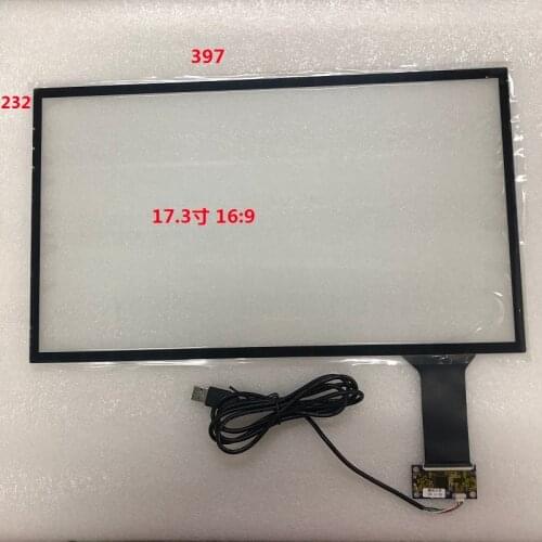 17.3 inch capacitive touch screen tempered glass G+G10 point win7 8 10linux Android system applicable