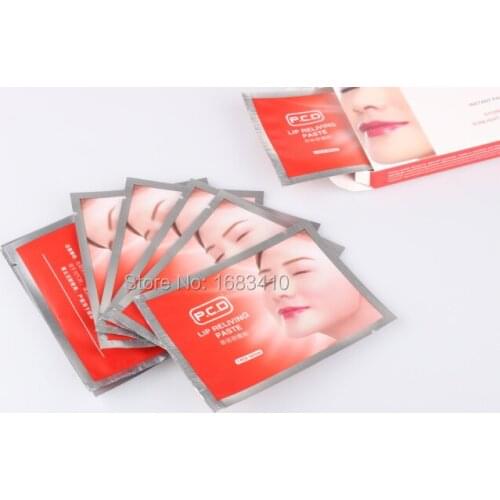 Free Shipping 12Pcs/box Lips Permanent Makeup Paste Tattoo Fixed Color Products Use before Operation