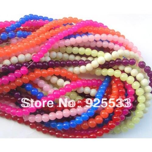 Free Shipping 6mm 1080pcs/lot mix color wholesale round glass loose beads for DIY jewelry findings