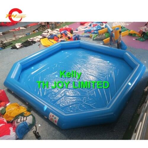 Free air shipping 8x8x0.65mH big inflatable water pool for sale, giant inflatable swimming water pool for kids, water slide pool