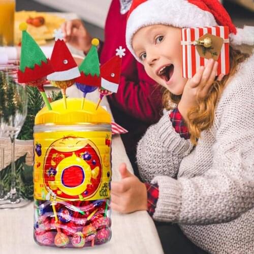 Cartoon Xmas Dinner Table Candy Cap Christmas Lolly Hat for New Year Party Decor Exquisite Workmanship Simple Atmosphere