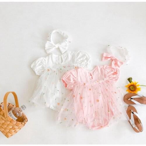 Toddler Baby Girls Clothes Lace Romper Infant Ruffle Fly Sleeve Jumpsuit Round Neck Pineapple Print Bodysuit Kid Cute Playsuits