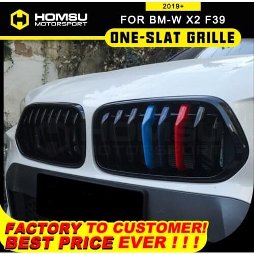 For BM W 1-Fin Black Grille Three color or Carbon Fiber Grille For BM W X2 F39 2019