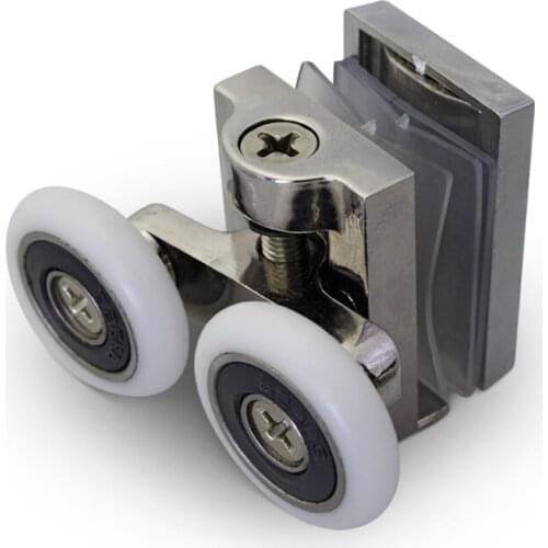 Shower room swing double round arc glass door pulley bathroom bath screen glass accessories wheels