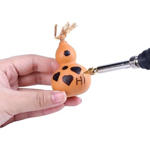 JCD Electric Soldering Iron Carving Pyrography Wooden Tool Sets Wood Burning Embossing Soldering Pencil Welding Tips Kits 80W