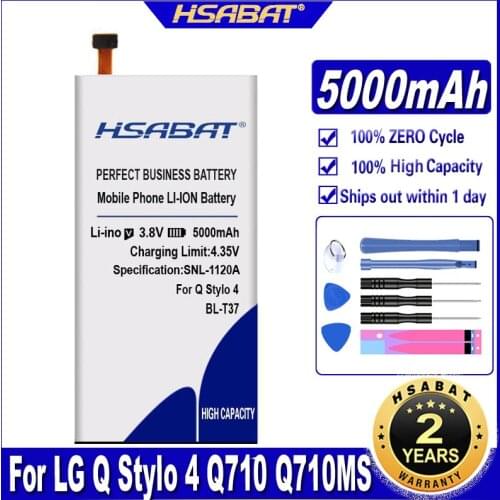 HSABAT BL-T37 4300mAh Battery For LG Q Stylo 4 Q710 Q710MS LM-Q710CS LM-Q710MS Batteries