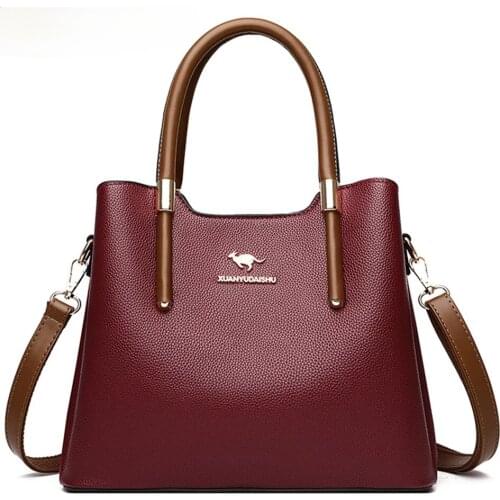 Leather Casual Crossbody Bags for Women 2020 Ladies Luxury Designer Tote Handbag Top-Handle High Quality Shoulder Bag Sac A Main