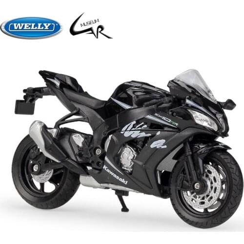 WELLY 1:18 Model Car Simulation Alloy Metal Toy Motorcycle Childrens Toy Gift Collection Model Toy 2017Kawasakininja ZX10-RR