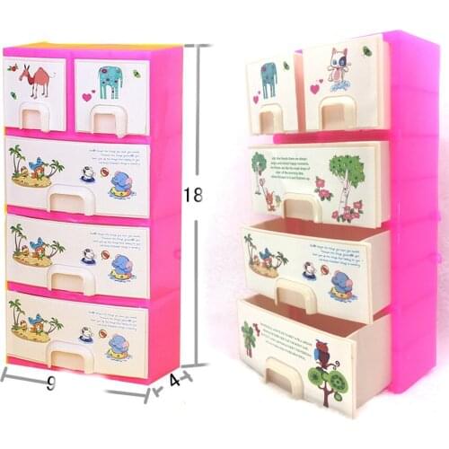 NK One Set Doll Accessories Baby Toys New printing Closet Wardrobe For Barbie Doll Girls Toy Princess Bedroom Furniture