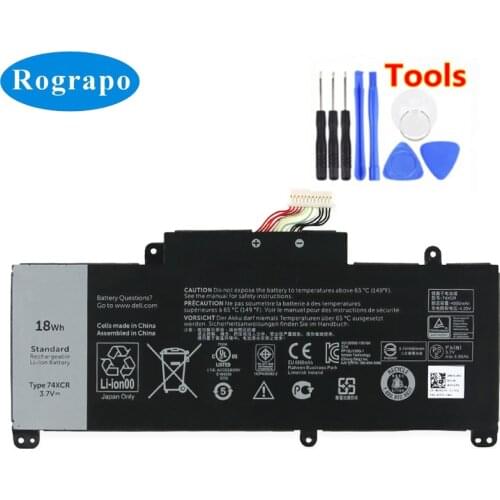 New 3.7V 18Wh 74XCR 074XCR Replacement Battery For Dell Venue 8 Pro 5830 T01D VXGP6 X1M2Y Tablet PC