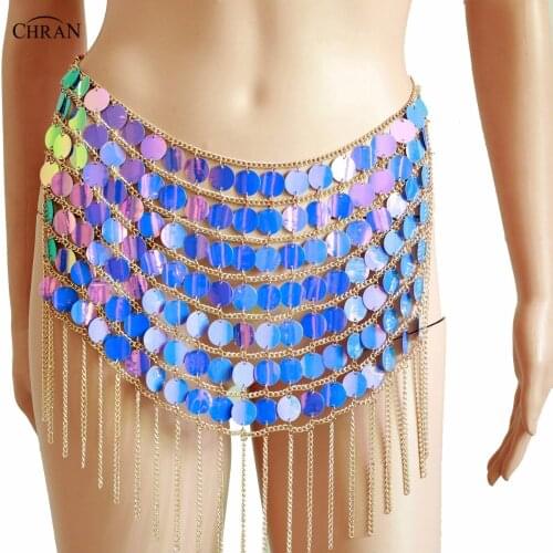 New Fashion Mesh Rhinestone Bra Skirt Suit Body Chain Sexy Womens Exquisite Tassel Nightclub Stage Performance Accessories