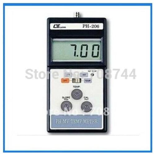 Wholesale Retail 0-14PH +-2000mV,0-100C Digital PH/mV/Temp Meter PH-206