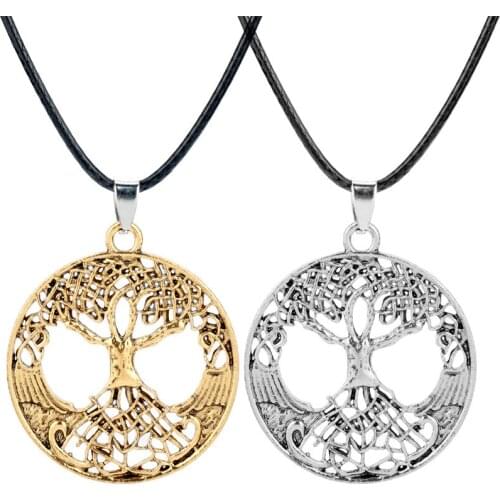 HANCHANG Celtics Tree of Life Necklace Tibet Pendants Necklaces Alloy Charms Accessories Jewelry collares