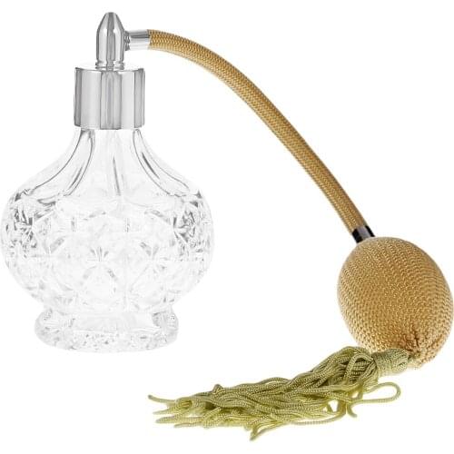 Clear Crystal Star Glass Empty Refillable Perfume Bottle for Ladies Portable