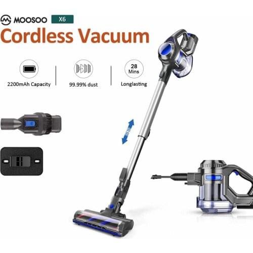 Local Warehouse 7 Day Delivery MOOSOO Cordless Stick Vacuum Cleaner 12kPa Suction 1.3L Dust Cup for Floor Carpet Pet Hair