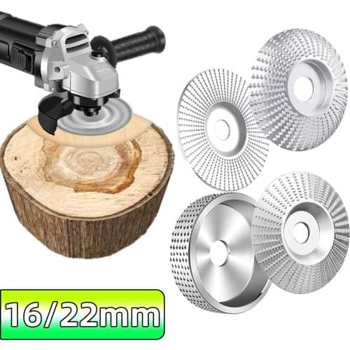 Wood Carving Grinding Wheel 16/22mm Bore Disc Angle Abrasive Sanding Carving Rotary Disc for Angle Grinder Woodworking Tools