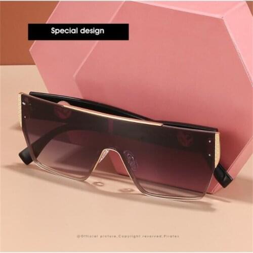 Designers same style one-piece sunglasses women Large large frame overall glasses Fashion leisure sun visor