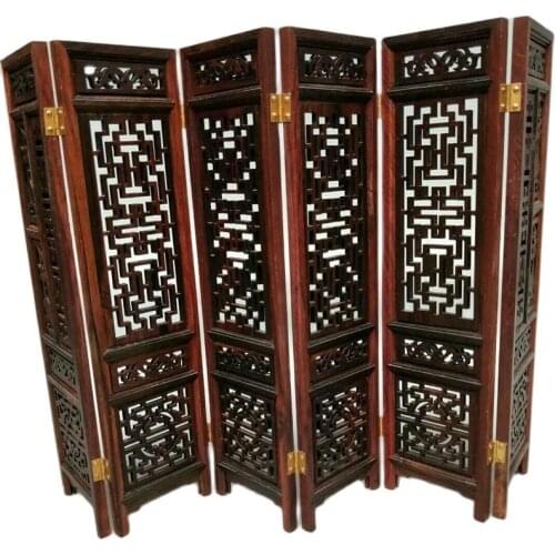 Antique wood carving miscellaneous crafts red acid branch wood natural color small screen ornament