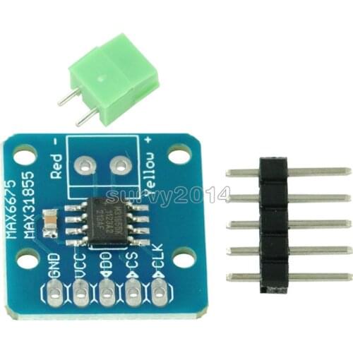 MAX31855 K Type Thermocouple Breakout Board Temperature -200℃ to+1350℃ Out