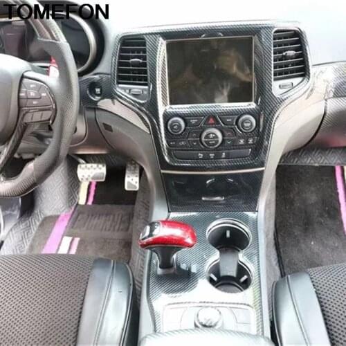 TOMEFON For Jeep Grand Cherokee 2014 2015 ABS Red Inner Handle Panel AC Vent Door Window Switch Botton Interior Exterior Trim
