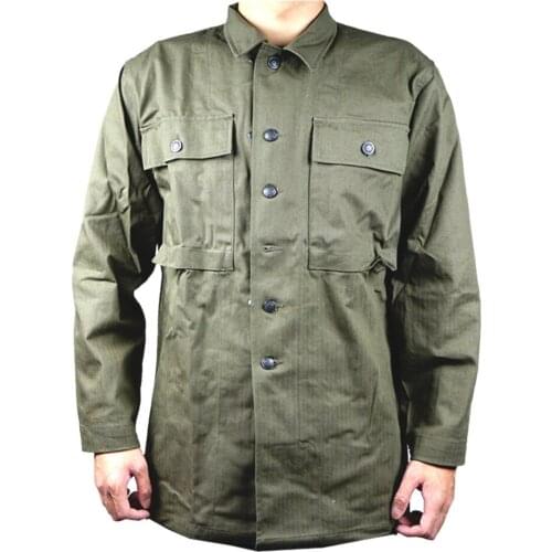 WWII WW2 US Army HBT PURE COTTON COAT OUTDOOR UNIFORMS JACKET Army Green