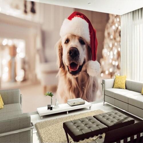 Vivid Cute Dog Canvas Wallpaper PVC poster murals Childrens Room Decorative Art Poster Stickers Home Decoration