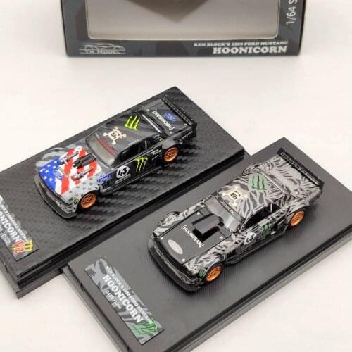 YM Model 1:64 For Ford Mustang 1965 Ken Blocks Hoonicorn #43 Resin Limited Edition Resin Models Car Toys Gift