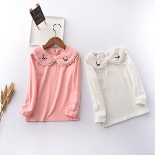 Infant T-shirt long-sleeved shirt lapel autumn wear comfortable bottoming shirt baby childrens clothing shirt spring and autumn