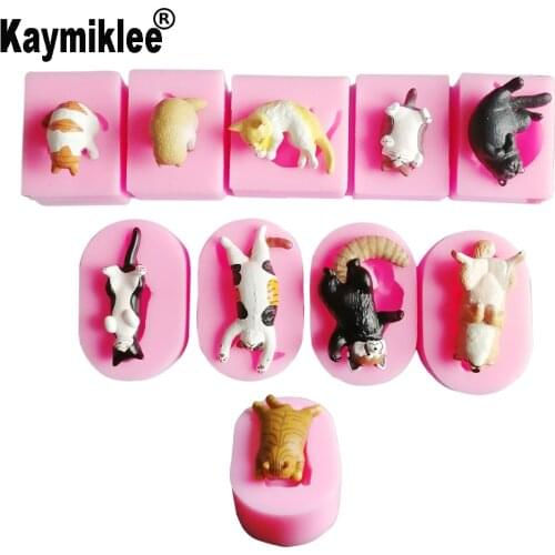 10 NEW Cats & Dog Silicone Mold Fondant Mould Cat Butt Corgi Bulldog Chocolate Gumpaste Sugarcraft Cake Decorating Tool C373
