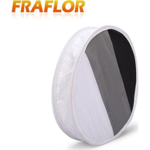 30cm for White Balance Card Board Portable Round On-camera Flash Diffuser Softbox for Flash Speedlite with White / Grey / Black