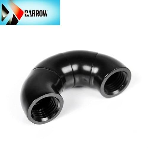 Barrow G1 / 4" rotating double female adapter 360 degree rotating water cooling accessories white black silver TSNW1803-V1