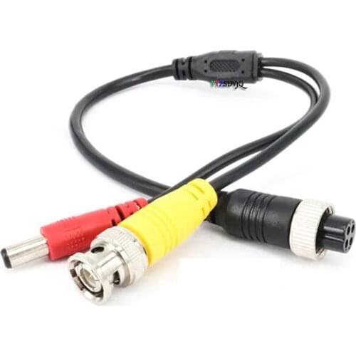 Car Video line 4PIN Aircraft Female to BNC male DC male For Car Rear View Camera Parking