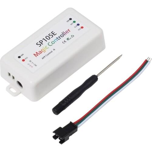 SP105E Bluetooth Magic Controller wireless APP Control for WS2811 WS2812 WS2801 Pixel LED Strip 5050 RGB controller DC5V-24V