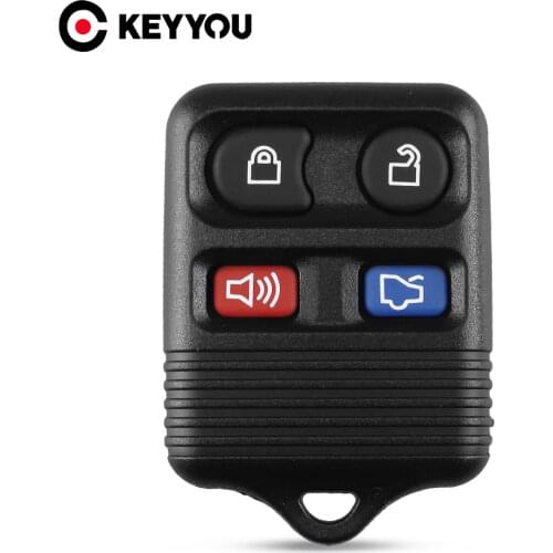 KEYYOU 4 Buttons Remote Key Shell Case Fob Keyless Entry Fob For Ford Mustang Focus Lincoln LS Town Car Mercury Grand Marquis