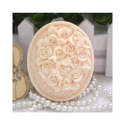 Flower Rose Silicone Soap Mold DIY Handmade Soaps Making Moulds Silica Gel Carved Aroma Stone PRZY Eco-friendly 54125