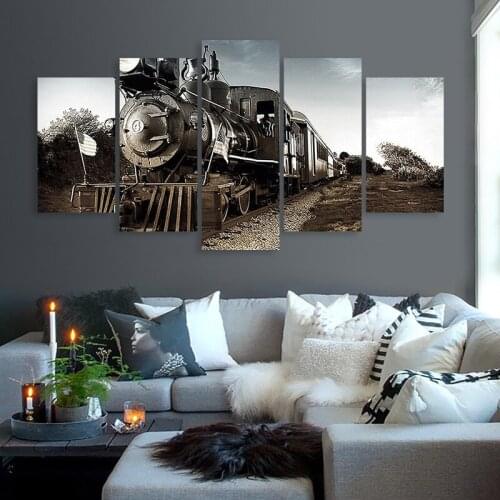 Canvas Wall Art Pictures Unframe Home Decor Living Room Halloween Poster 5 Pieces Modern Wall Art HD Printed Nightmare Painting