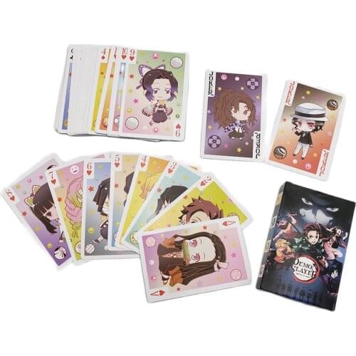 Demon Slayer Playing Poker Cards Kimetsu no Yaiba Pattern Poker 54 pcs/box Collection Party Entertainment Card Game Board Game