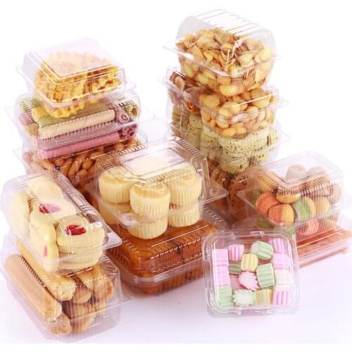 Cake Take-out Box Disposable Waterproof Box Packing Tools Tableware Sushi Fruit Container Transparent Food Grade Salad Packing