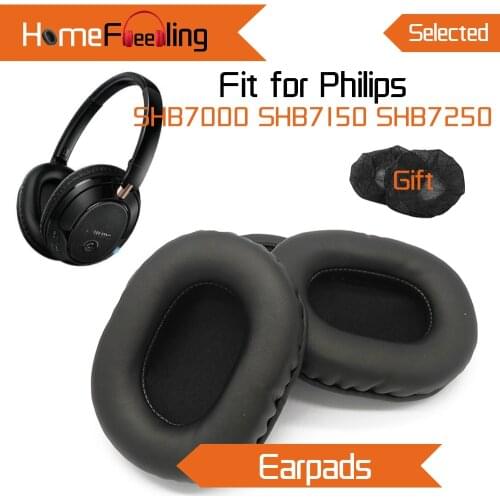 Homefeeling Ear Pads For Philips SHB7000 SHB7150 SHB7250 Earpads Round Universal Leahter Repalcement Parts Ear Cushions
