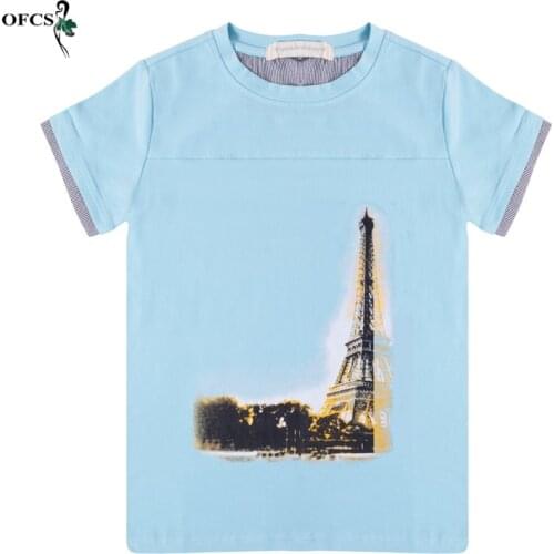 Children Cheap Stuff T Shirt 3D Building Baby Kids Boys Girls Cotton Short Sleeves Summer Clothing Toddler Gray Blue Tee Top Hot