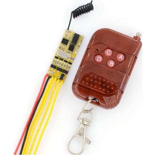 DC5V -12V Mini Remote Control Switch 3V 3.7V 4.5V 5V 6V 9V 12V Micro 4CH Receiver Transmitter Small Size RX